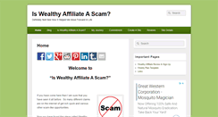 Desktop Screenshot of iswealthyaffiliateascam.com